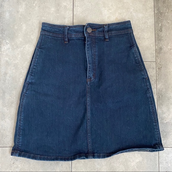 COURTSHOP high waist denim mini skirt dark blue XS - Picture 3 of 8